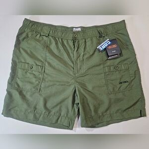 Heybo‎ Outdoors Shorts Mens XXL Green Elastic Waistband Quick Dry UPF Protection